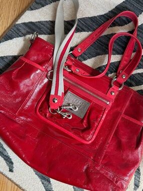 Coach Poppy shoulder tote with crossbody strap